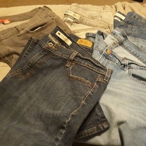 Lot of 5 pairs of boot cut jeans